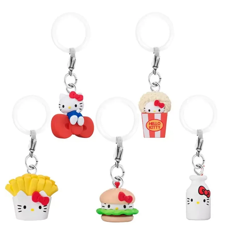 

Anime Sanrio Hello Kitty Blind Box Toy Action Figures Kawaii Food Style Collectible Ornaments Pendant Decoration Girls Gifts