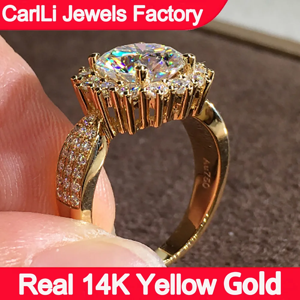 Custom Jewelry E066 14K gold + 5 carat + size 8