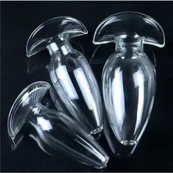 Adult Sex Toy for Women Hollow Glass Anal Plug Hollow Glass Anal Bead Male Anal Plug Expansion Stimulation Massage Baseball Bat