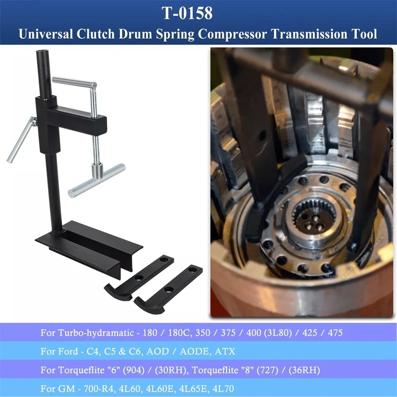 Clutch Drum Spring Compressor Transmission Tool Heavy Duty Steel Alt T-0158-HD For Chrysler, GM, Ford