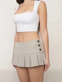 חצאית מיני קיץ אישה וינטג בגדי וינטג חצאיות אלגנטיות לנשים Y2k חצאיות עם חצאית מכנסיים קצרים