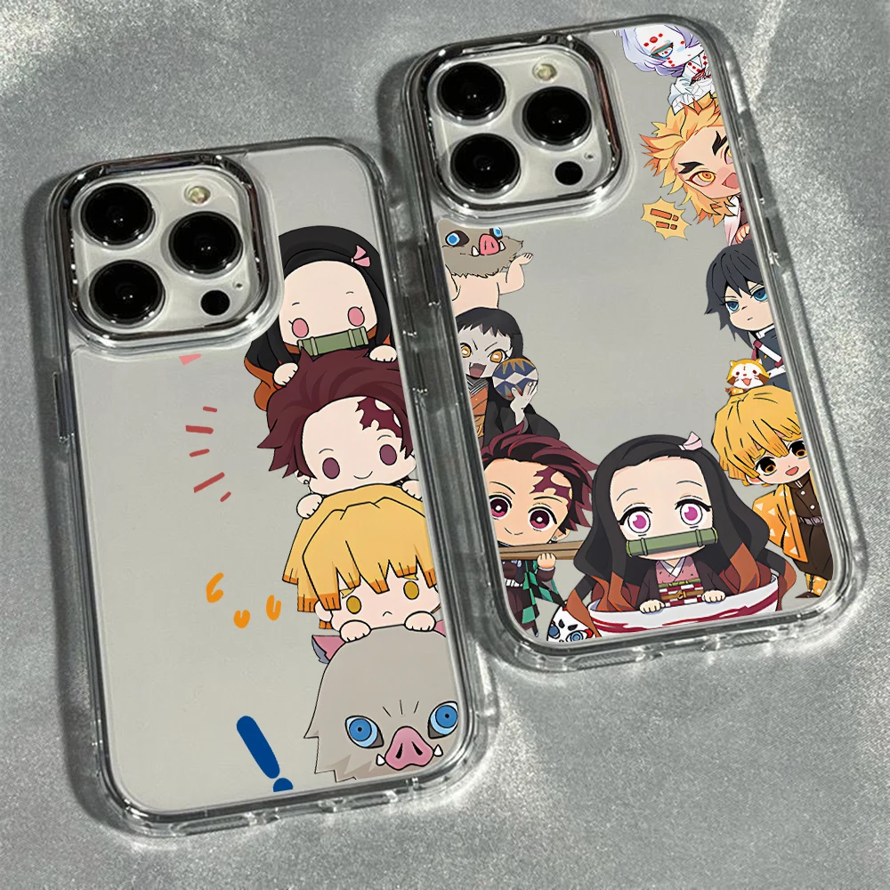 Cute D-Demons S-Slayers Phone Case for Samsung Galaxy A57 A56 A55 A54 A53 A52 A36 A17 A16 A07 A06 4G 5G Luxury Transparent Cover