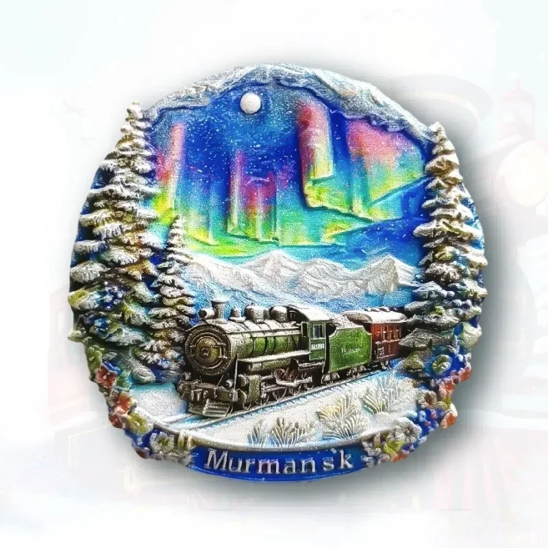 

Russia Travelling Souvenirs Siberia Fridge Magnets Home Decor Wedding Gifts Snow Kindom Train Fridge Magnetic Stickers