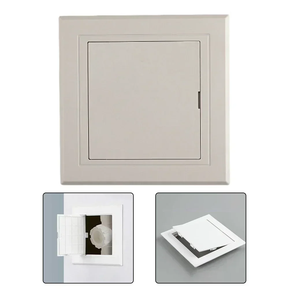 Inspection cover plate with detachable handle and ventilation grille for sewer pipe cables and electrical device maintenance