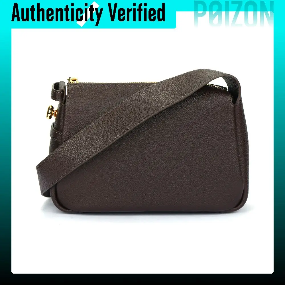 TORY BURCH Romy Cow Leather Shoulder Bag Small Women's Dark Brown 176674-201