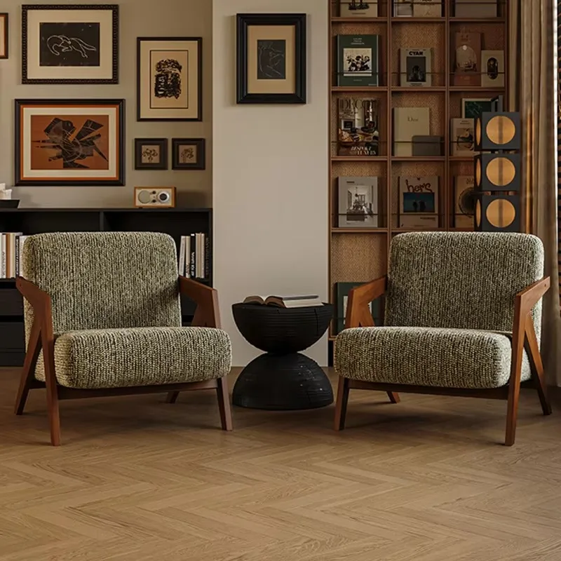 Retro Nordic Modern Lounge Accent Chair for Living Room Home Furniture