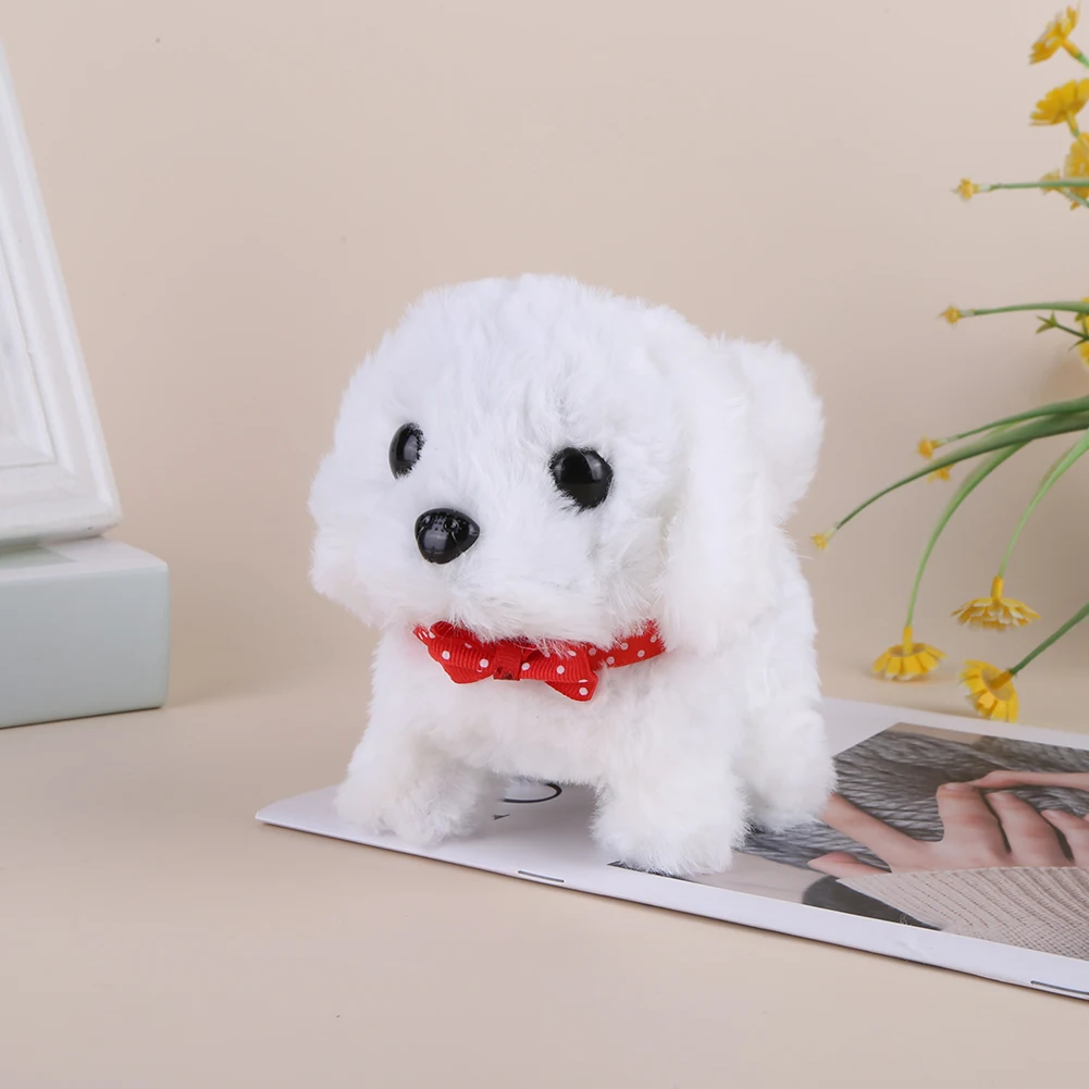 Interaktywna pluszowa zabawka piesek, elektroniczny robot pies chodzący, szczekający, potrząsający ogonem, mój realistyczny robot szczeniak, urocza miękka zabawka dla dzieci.