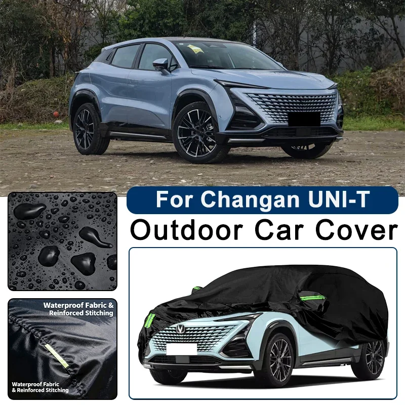 

Outdoor Car Cover Waterproof Dustproof UV Sun Protection, Full Car Protector Exterior Accessories For Changan UNI-T 2020-2026