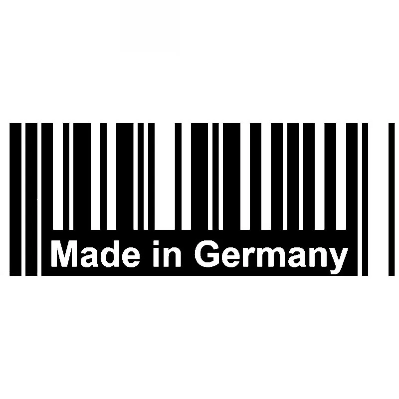 

Made In Germany Barcode Funny Decals High Quality Car Decoration Personality Pvc Waterproof Decals Black/white, 14cm*5cm