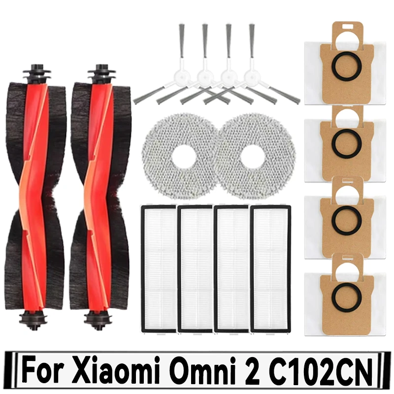 

For Xiaomi Mijia Omni 2 C102CN, B101CN, B116, X10+, X20+ Replacement Accessories Main Side Brush Filter Mop Bag Spare parts