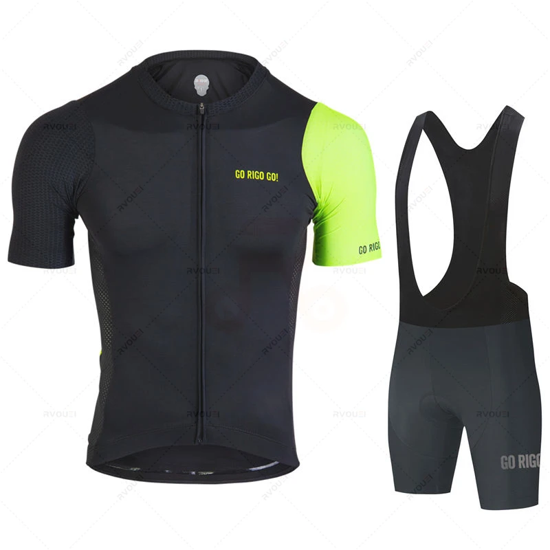 Go Rigo Go Bike Team Jersey Men New Cycling Jersey Set Summer Jersey MTB Bicycle Wear Cycling Clothing Maillot Ropa Ciclismo Kit