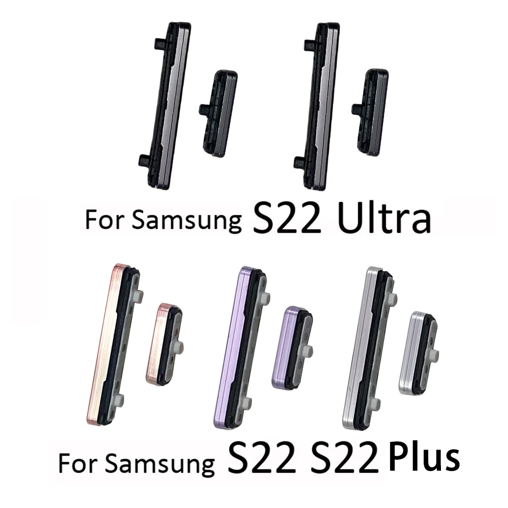 SIde Volume Button For Samsung S22 S22 Plus S22 Ultra Power ON / OFF Buttton Key Set Replacement Part