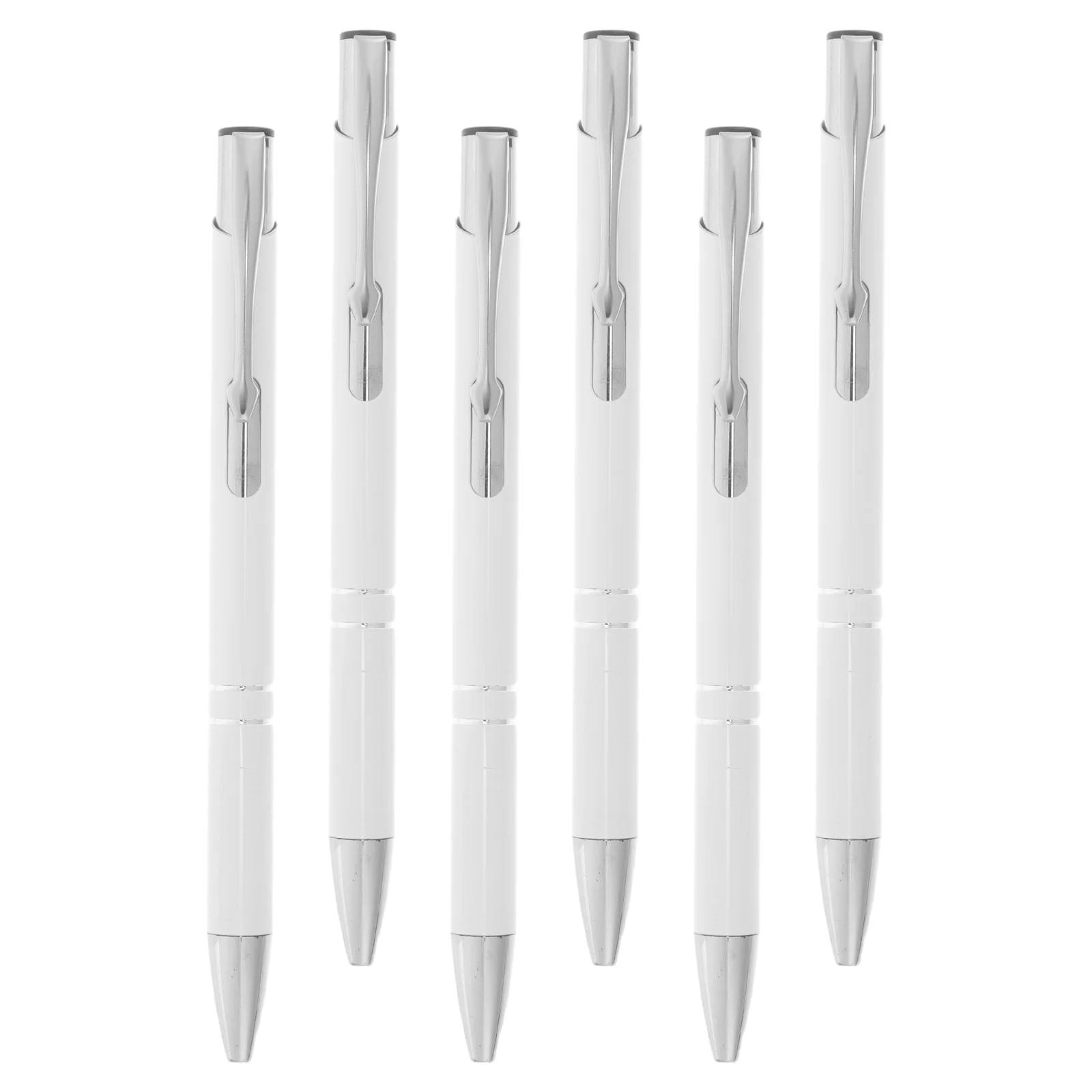 

6Pcs Metal Ballpoint Pens Retractable Comfortable Grip Smooth Writing School Office Business Retractable Ballpoint Pens