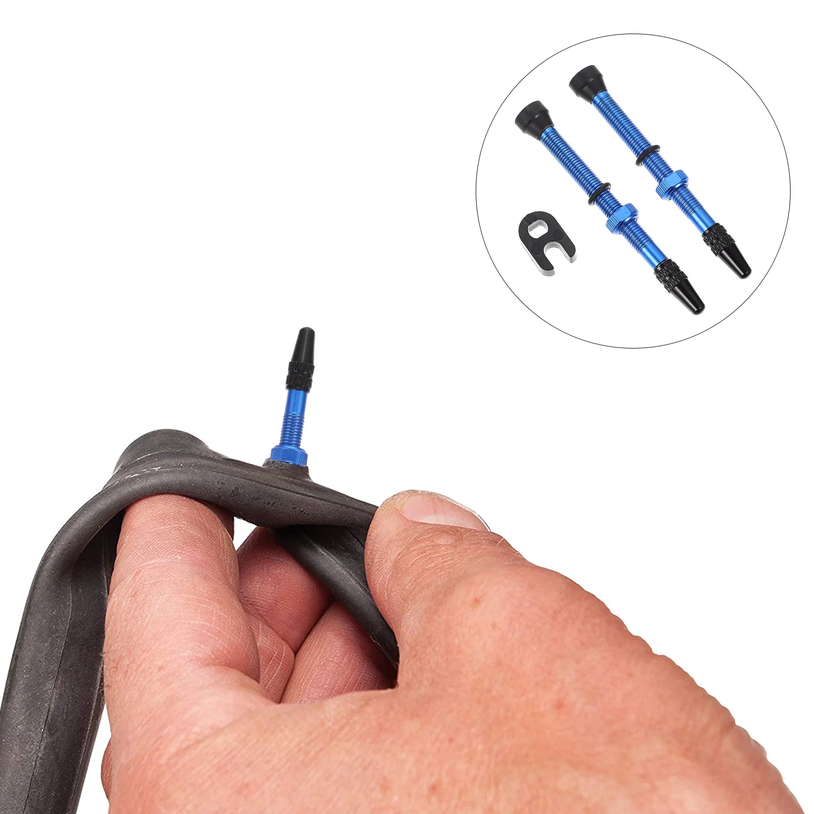 Tubeless Valve Stem For Bicycles Durable Metal Bike Tire Nozzle Replacement, Corrosion Resistant Cycling Air Valve, French