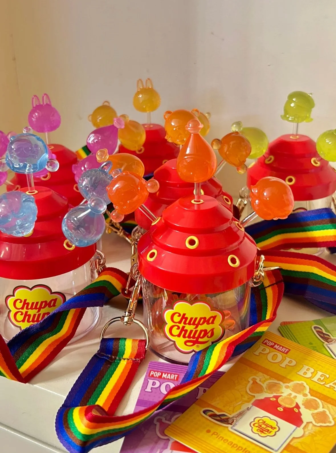 Echte Pop Bean Chupa Chups Serie Blind Box Garage Kit Puppe Trendy Spielzeug Geschenk Mystery Box Ornament Anhänger
