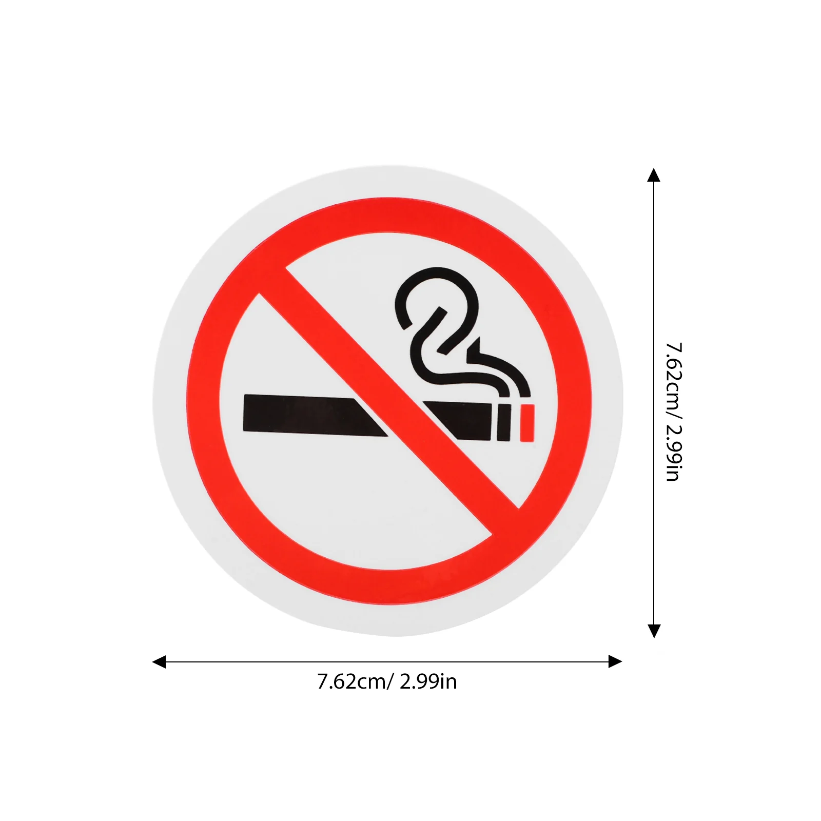 20 PCS No Smoking Sign Caution Somking Sticker Car Decals Metal Wall Paper Stickers