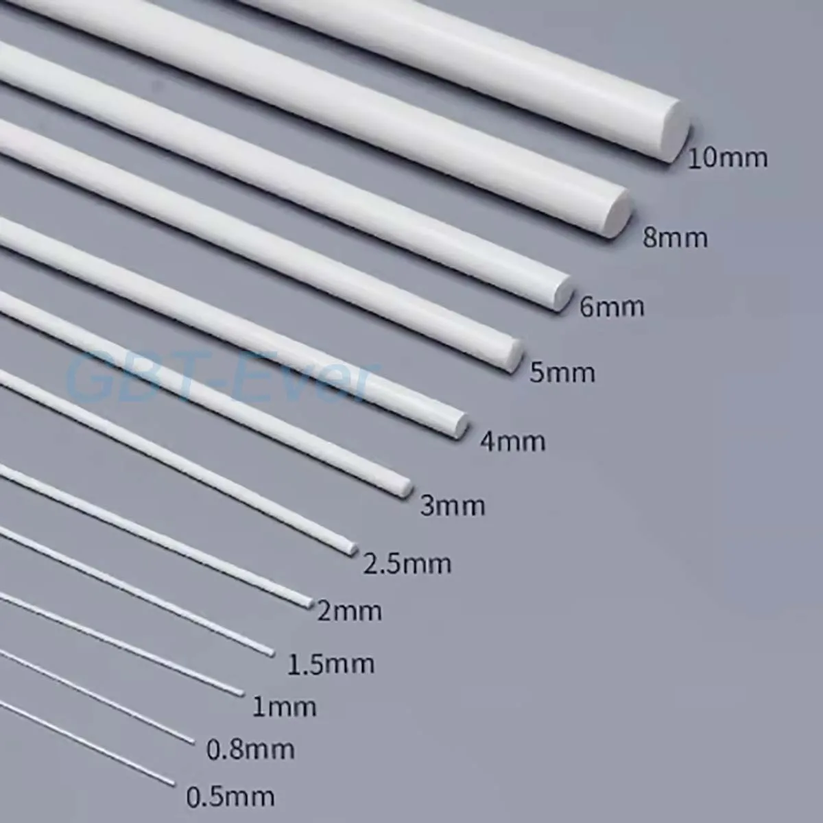 1/5/50Pcs 0.5/0.8/1/1.5/2mm ABS Round Pipe Tube Bar Length 250/500mm Solid Plastic Hard Rod for Building Structure Model