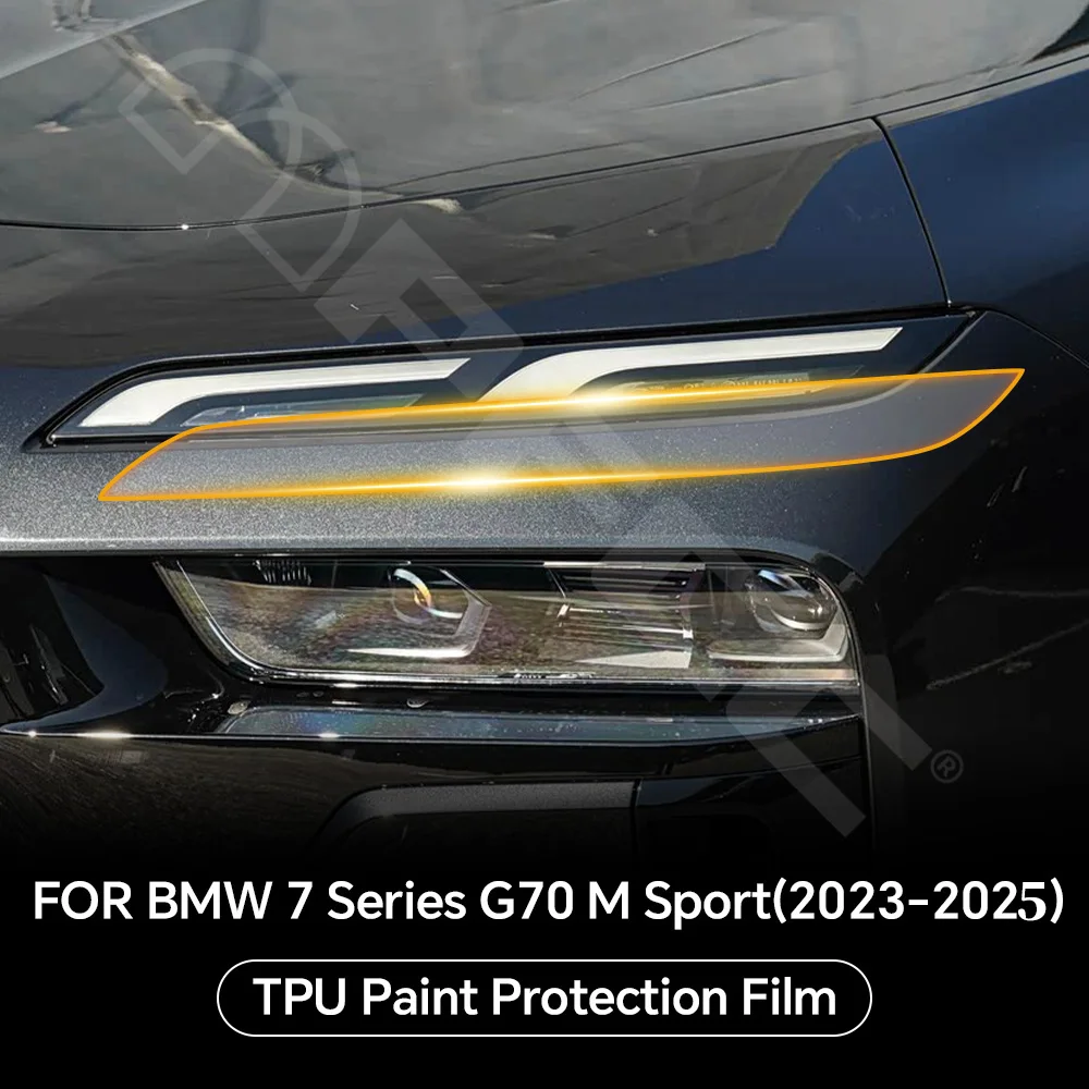 

Headlight Rearview TPU Protection Film For BMW 7 Series G70 M Sport 2023 2024 Pre-cut PPF Clear Bra Anti-scratch Resistant Cover