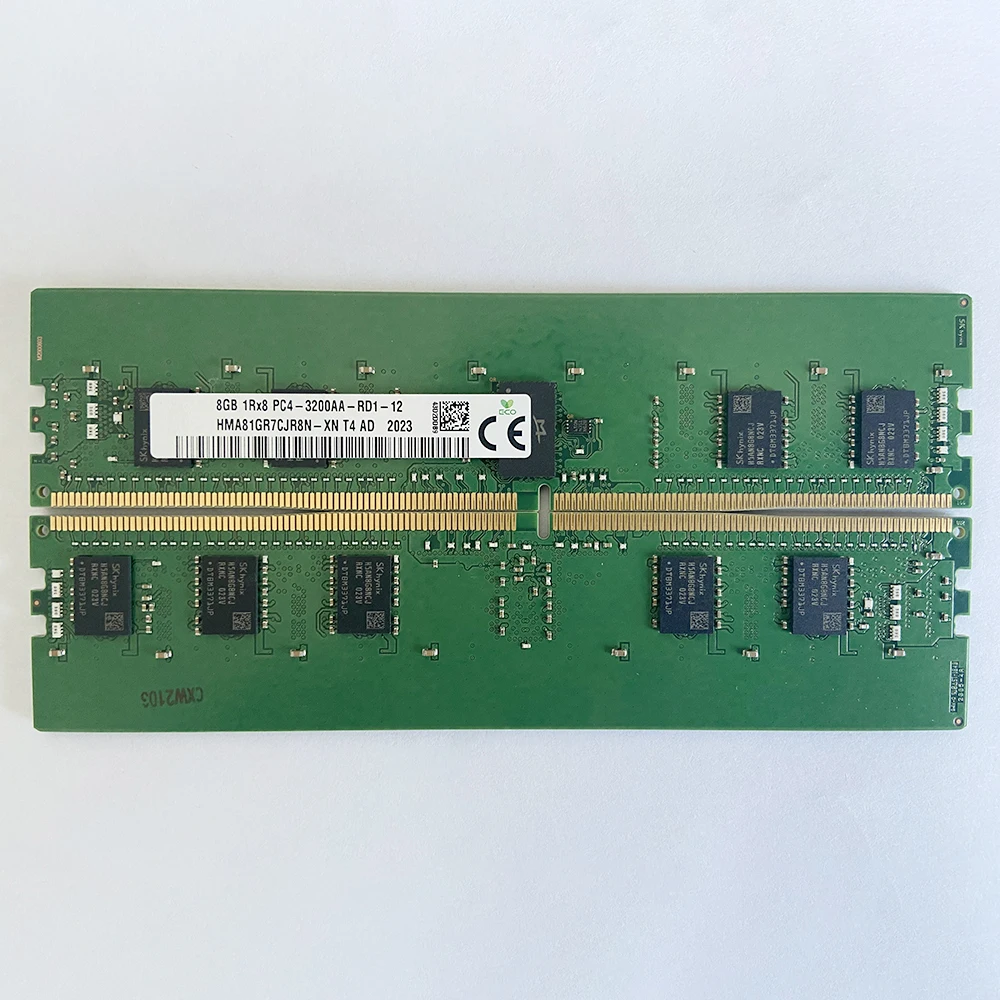 1PCS RAM 8G 8GB 1RX8 PC4-3200AA ECC For SK Hynix Server Memory HMA81GR7CJR8N-XN