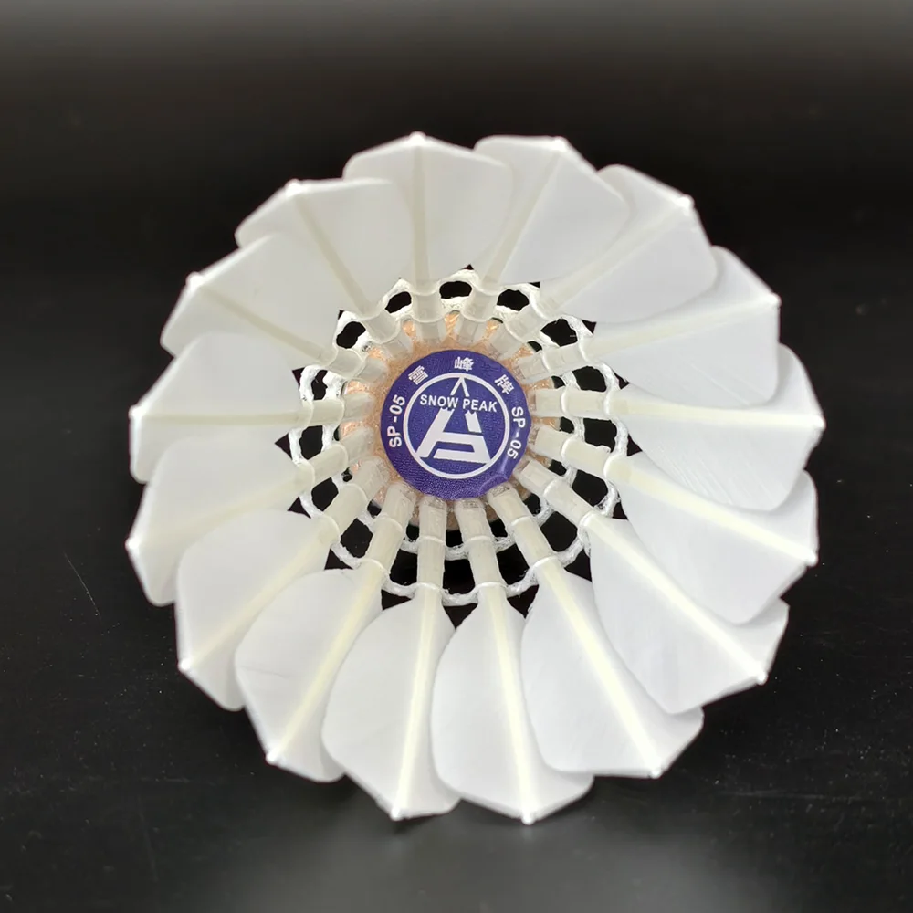 Durable Cigu Duck Feather Best Selling Custom OEM Badminton Shuttlecock SNOWPEAK SP-05 Factory Wholesale for Tournament Play