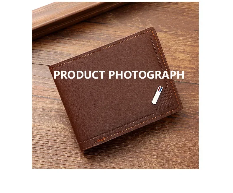 Herren-Leder-Geldbörse, kurze Ausführung, dünne Geldbörse, faltbar, minimalistisches Design, weiche Leder-Geldbörse. – Detail 13