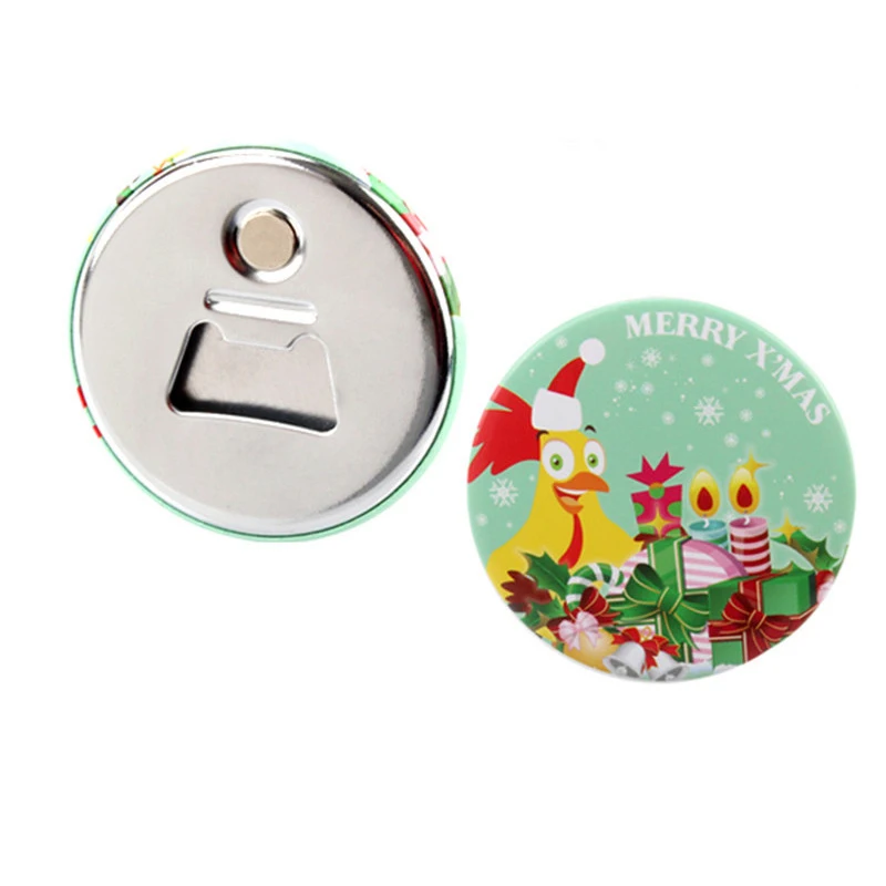 30pcs Customized Fridge Magnet Bottle Openers Promotional Gifts Custom Logo Metal Magnet with Beer Bottle Opener, 5.8cm 2.25inch