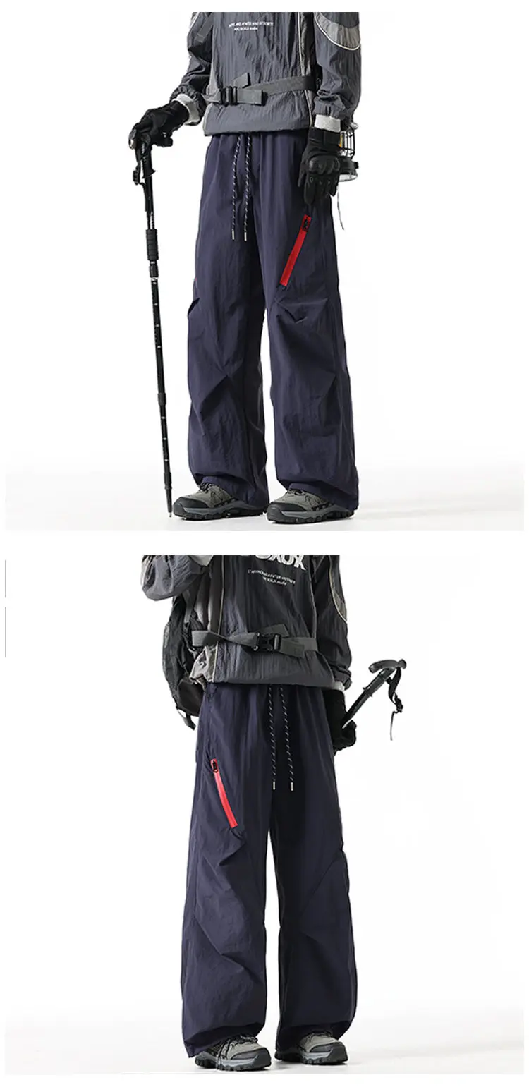 2026 Neue Unisex Winddichte & Wasserdichte Outdoor-Wanderhose mit Seitenreißverschluss-Design Wasserabweisende Winddichte Techwear-Hose – Detail 12