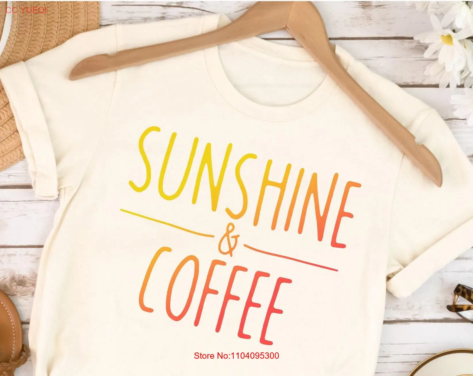 

Футболка Retro Sunshine and Coffee Trendy Summer Lover с длинными или короткими рукавами