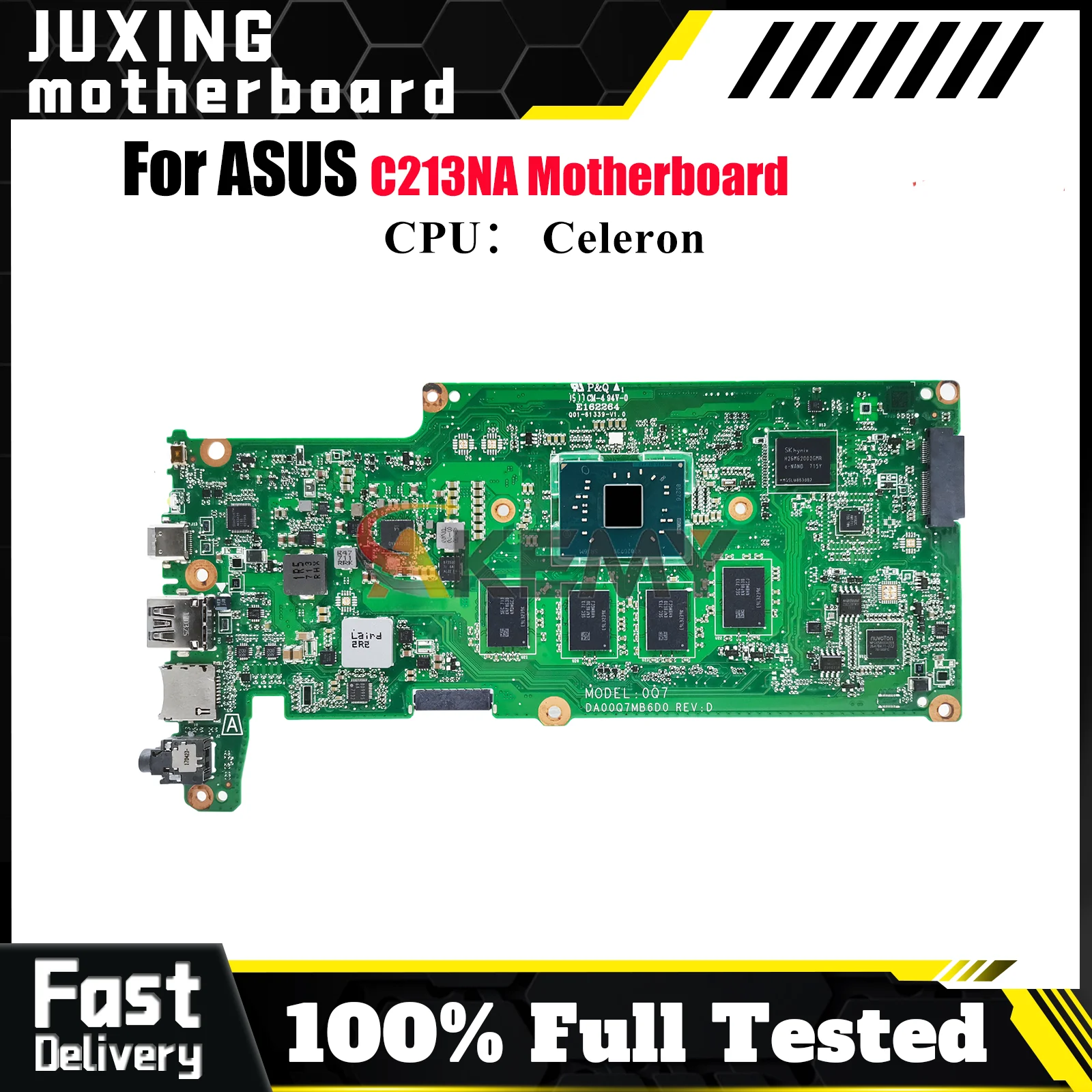 

C213NA Laptop Motherboard For ASUS Chromebook C213NA C213N Notebook Mainboard With Celeron CPU 100% tests OK fast shipping stk
