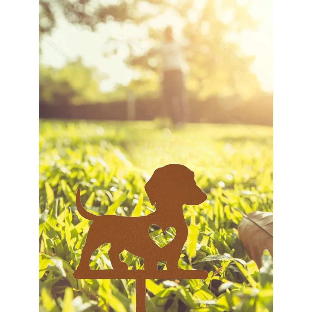 

Metal Garden Stake Art Decor Colorful Yard Ornament Gift for Outdoor Patio Landscape