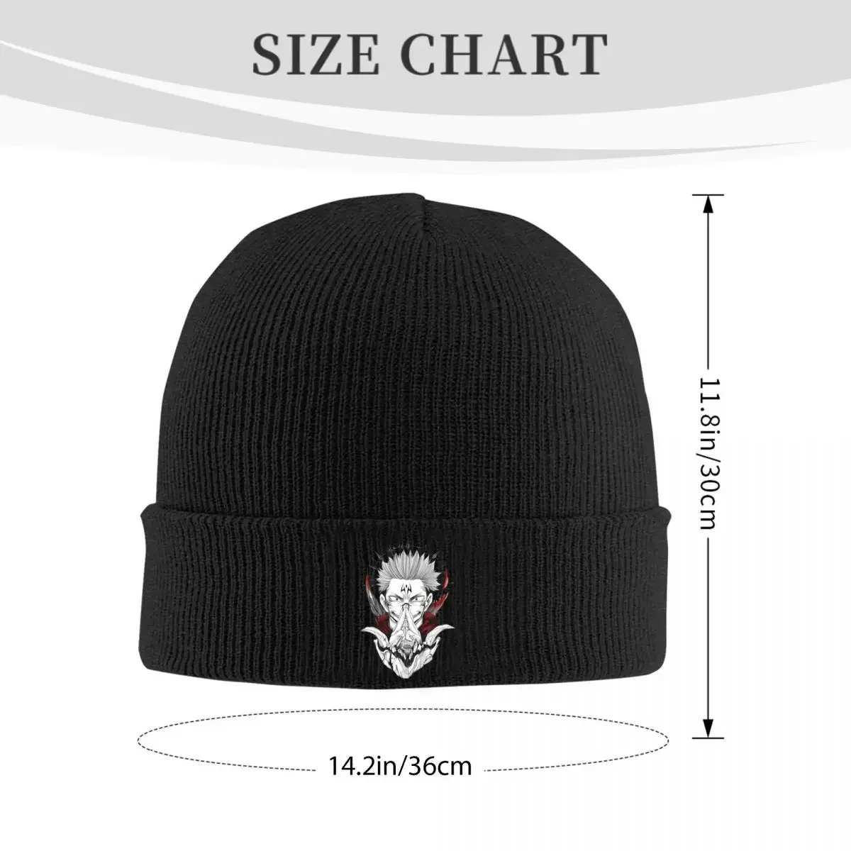 Jujutsu Sukuna Kaisen Knitted Hat Beanies Autumn Winter Hat Warm Hip Hop Anime Cap Men Women Gift