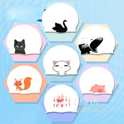Adult Children Universal Soft Breathable Silicone Swimming Cap High Elastic Cartoon Animal Swimming Cap Pool Equipment