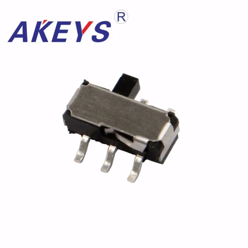 10PCS MSKT-22D14 MINI slide switch 2P2T DPDT SMD SMT 6 pin side slide mini toggle switches with fixed pin