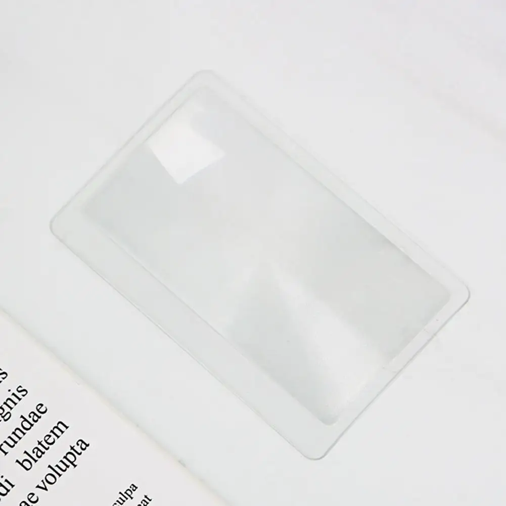 Pocket-sized Magnifying Glass Compact Magnifying Lens 3x Pvc Fresnel Lens Magnifier Pocket Credit Card Size for Reading