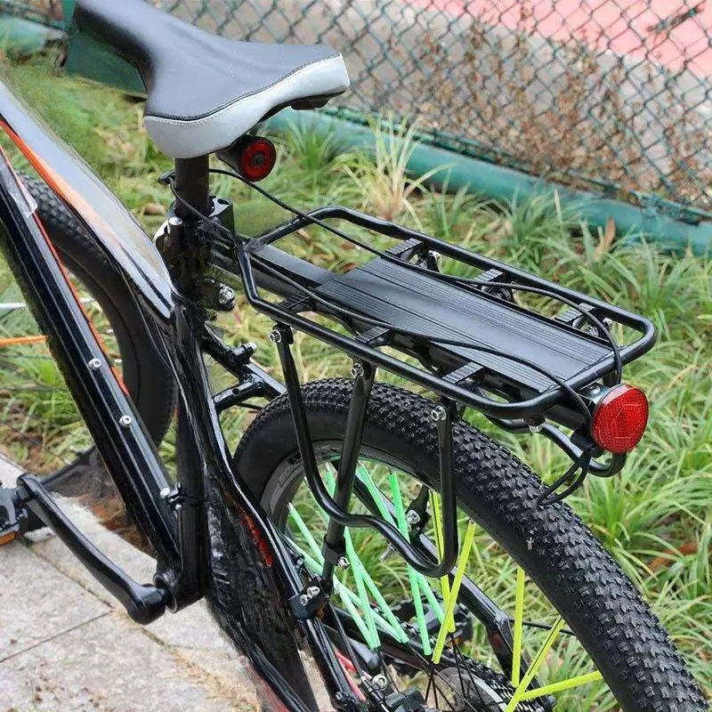 671-09 Mountain bike single vehicle rack with reflective film riding equipment quick-dismantling aluminum alloy bicycle rear