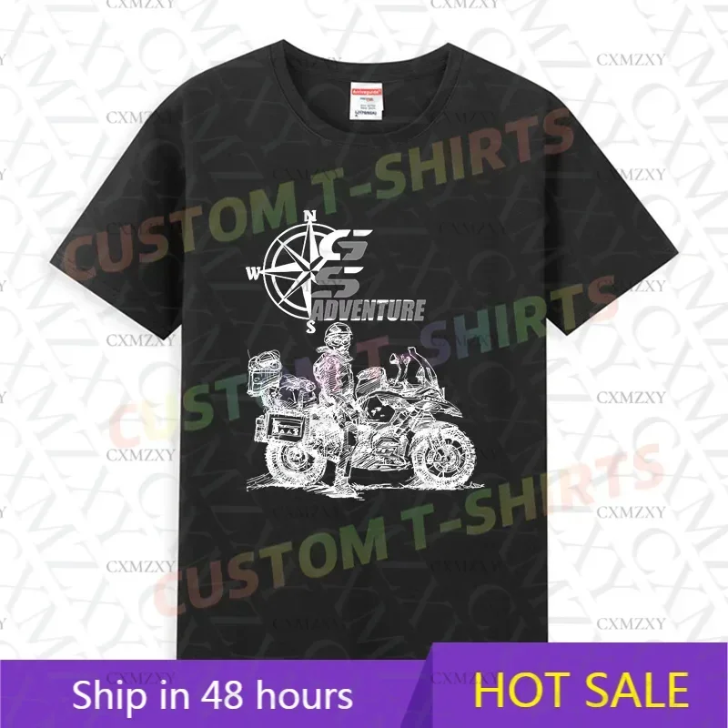 

2025 Men T Shirt Casual GS Adventure with Compass T-shirt Graphic Oversized Breathable Comfortable Streetwear S-3XL Cool Tee