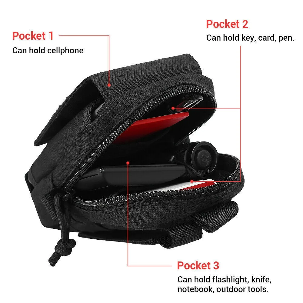 Tactical Molle Pouch Belt Military Cell Phone Holster Case for iPhone Waist Bag Utility Outdoor Hunting Fanny Bag
