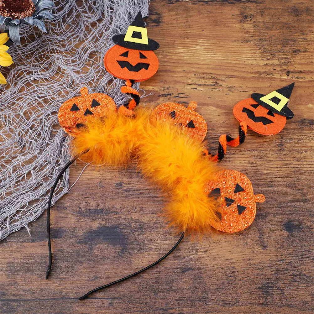 

4Pcs Halloween Party Headbands Adorable Pumpkin Bat Hair Ornaments for Kids Girls Costume Accessories