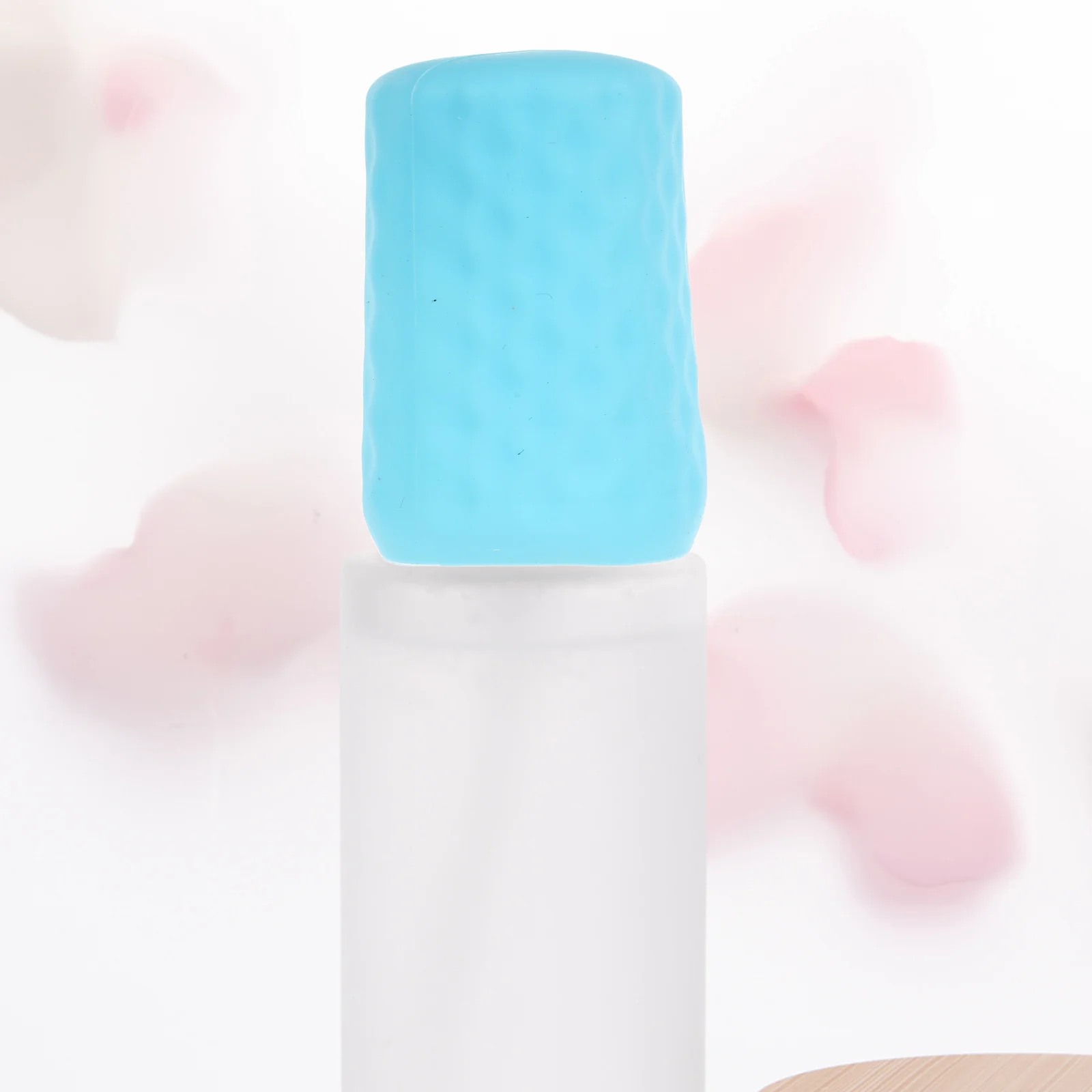 

20pcs Silicone Bottle Sleeves For Travel Leak Proof Covers Travel Size Container Protectors Sky-Blue Reusable Toiletry Bottle