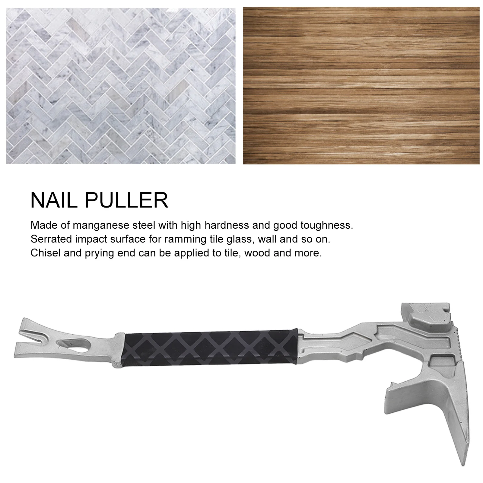 

Nail Puller Hammer, Multi Function Demolition Tool Hammer Nail Puller Chisel Pry Bar Manganese Steel