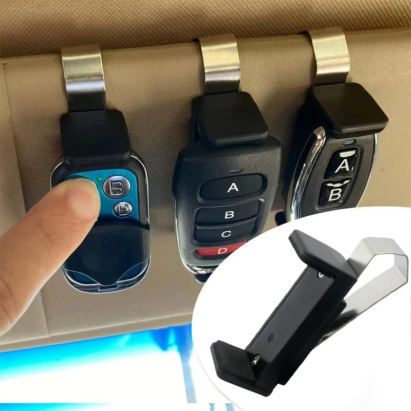 Universal Garage Door Gate Remote Sun Visor Clip Holder 47-68mm Car Remote Keychain Quick Install Opener Bracket