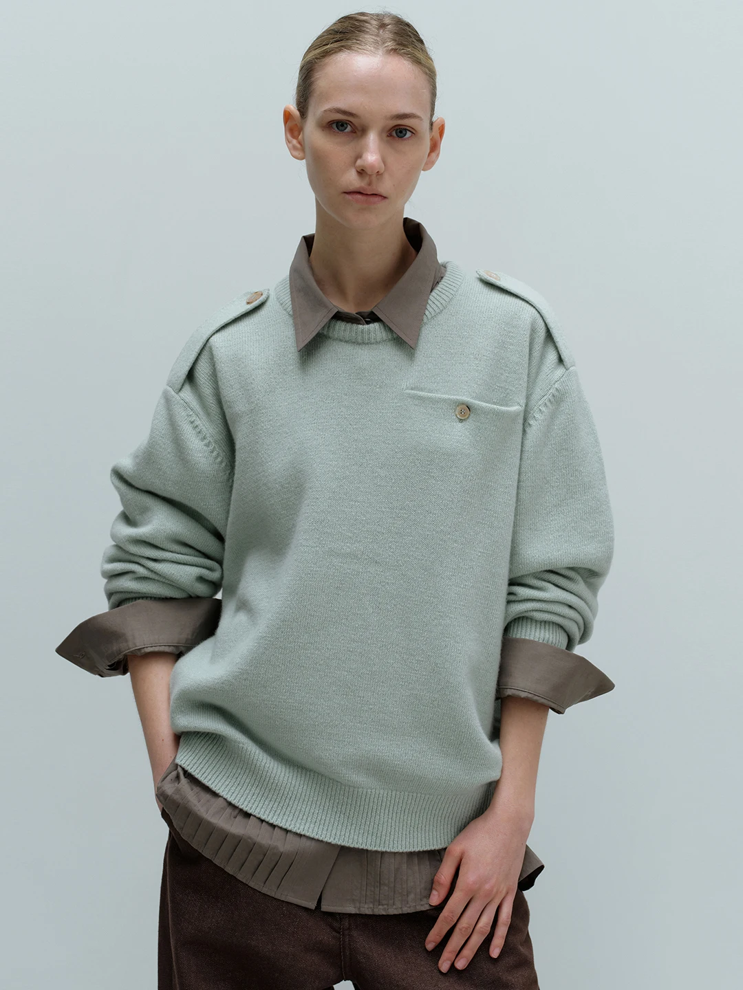 

100% wool sweater women's autumn and winter new high-end loose warm knitwear