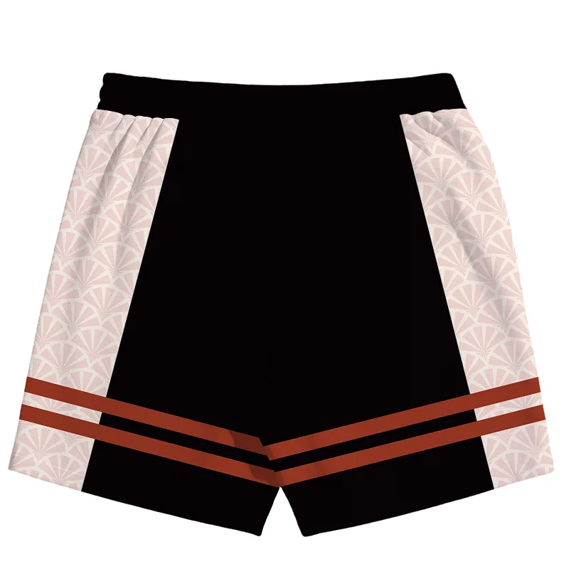 Retro Japanese Koi Sakura Lucky Pattern 3D Printing Simple Leisure Sports Breathable Training Men and Women Daily Shorts