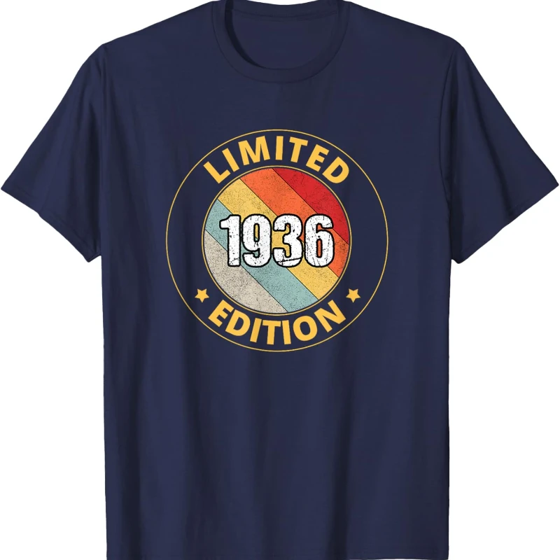 Retro1936 Birthday Unisex T-Shirt High Quality Crewneck Casual Style Cotton Printed T-shirt Tops All-match Tops Tee Shirt Short