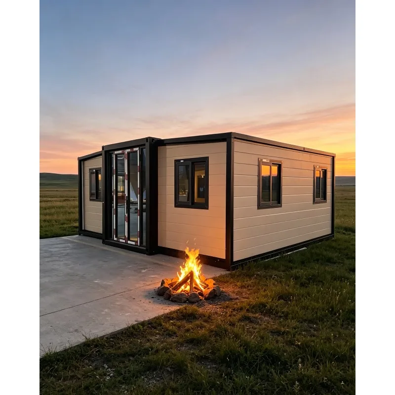 Luxury 40ft Expandable Container Villa Prefab Modular Home Steel Structure Modern Cabin 3 4 Bedroom Hotel Resort Ready to Ship
