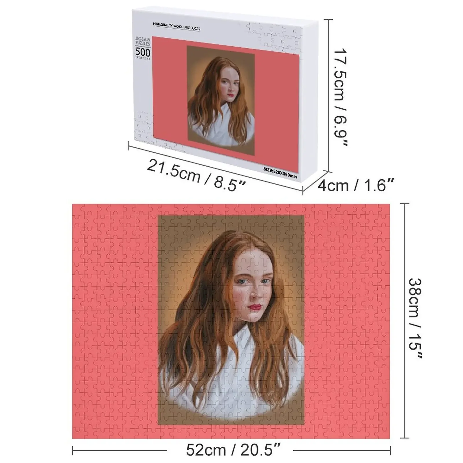 Sadie Sink art Jigsaw Puzzle Custom Name Child Toy Custom Wood Puzzle
