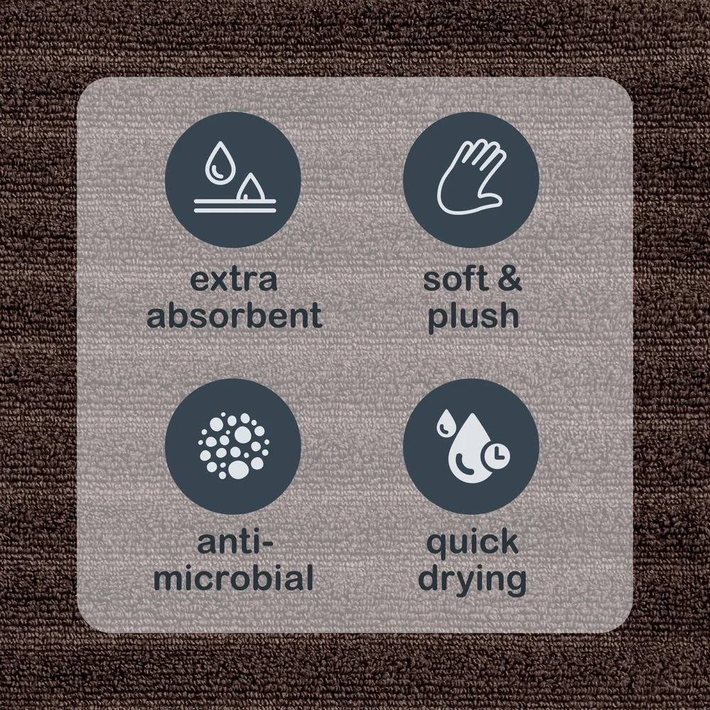 عبوة من مناشف حمام مزخرفة 100 قطن سريعة الجفاف ماصة وخفيفة الوزن ومقاومة للبهتان ومتينة وناعمة ومنخفضة الوبر