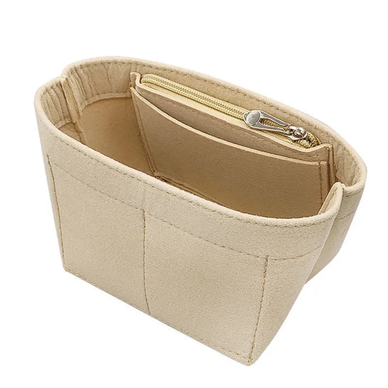 Bolsa de inserción de tela de fieltro para Longchamp LE PLIAGE CUIR, bolsa con asa superior, organizador XS, eslinga de maquillaje, organizador de