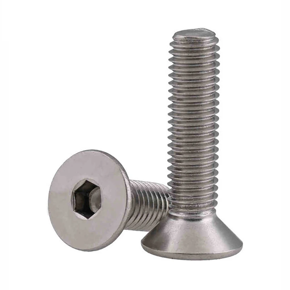 DIN7991 Hex Socket Countersunk Head Screws - SUS304 A2-70 Stainless Steel, Allen Key Operated, UNC Thread (1/4''-1/2'')