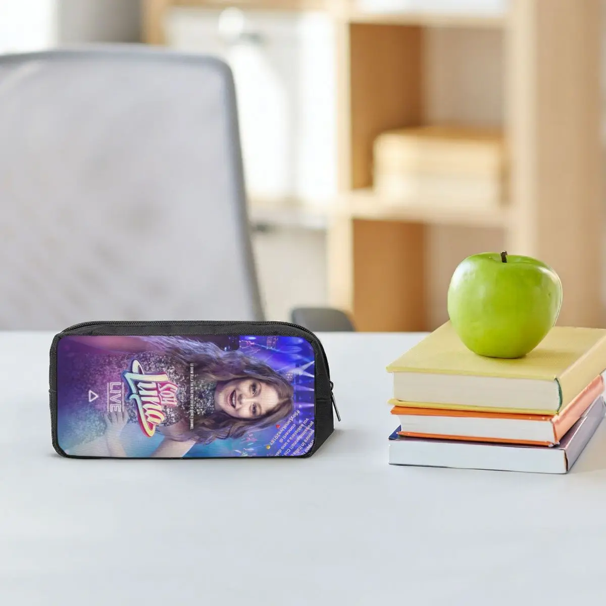 Estojo de Lápis Infantil Karaol Music Soy Luna para Estudantes, Presentes, Caixa de Canetas, Bolsa de Lápis de Grande Capacidade, Estojo de Armazenamento de Material Escolar